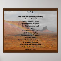 Vertrouwen in God Psalm 27 Poster