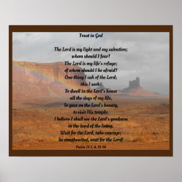 Vertrouwen in God Psalm 27 Poster