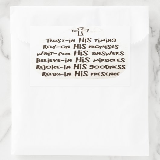 Vertrouwen in God Rechthoekige Sticker (Tas)