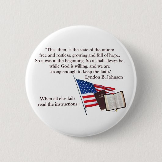 Vertrouwen in God Ronde Button 5,7 Cm (Voorkant)