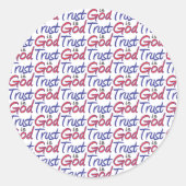 Vertrouwen in God Ronde Sticker (Voorkant)