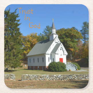 Vertrouwen in goddelijke kerk kartonnen onderzetters