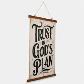 Vertrouwen in Gods plan  Christelijke muur Hangend Wandkleed (Gebogen)