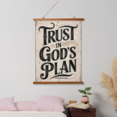 Vertrouwen in Gods plan  Christelijke muur Hangend Wandkleed (Slaapkamer)