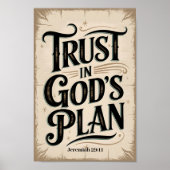 Vertrouwen in Gods plan  Christelijke muurkunst Poster (Voorkant)