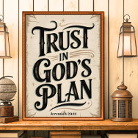 Vertrouwen in Gods plan Christelijke muurkunst