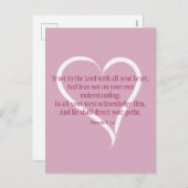 Vertrouwen in het Christelijk geschilderde hart va Feestdagenkaart (Voorkant / Achterkant)