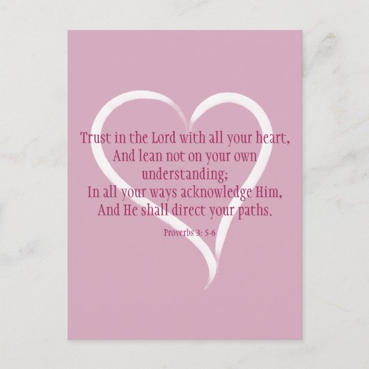 Vertrouwen in het Christelijk geschilderde hart va Feestdagenkaart (Voorkant)