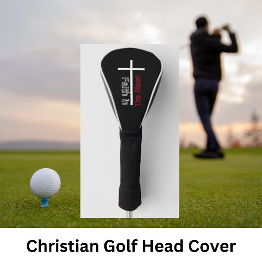 Vertrouwen in het Christelijk kruis van het bloed Golfheadcover