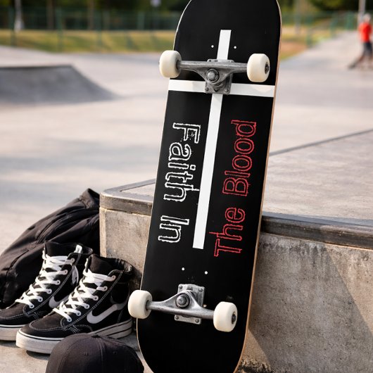 Vertrouwen in het Christelijk kruis van het bloed Persoonlijk Skateboard