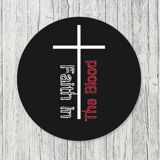 Vertrouwen in het Christelijk kruis van het bloed Ronde Sticker