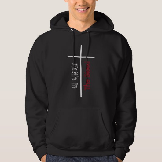 Vertrouwen in het Christelijke bloedwitte kruis Hoodie (Voorkant)