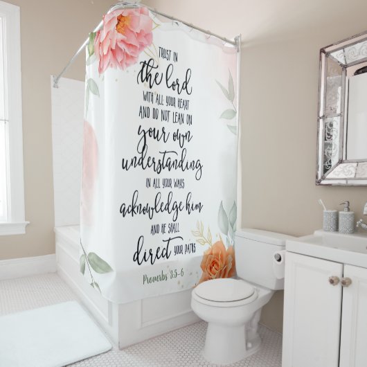 Vertrouwen in het Lord floral Shower-gordijn Douchegordijn (In situ)