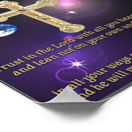 Vertrouwen in het Lord poster Christelijk poster (Hoek)