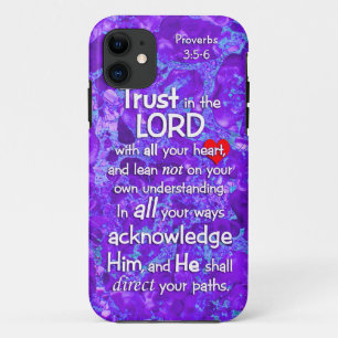 Vertrouwen in het Lord Proverbs 3:5-6 Christelijk Case-Mate iPhone Case
