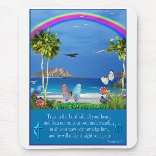 Vertrouwen in het Lord-spreekwoord 3:5-6 Muismat (Voorkant)