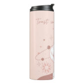 Vertrouwen in het universum Spirituele positivitei Thermosbeker (Gedraaid links)