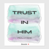 Vertrouwen in Him Psalm Sticker (Vel)