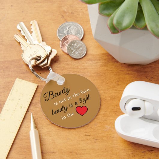Vertrouwen in je zak - Beauty Slogan Key Ring Sleutelhanger (Bureau)