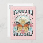 Vertrouwen in jezelf | Heelzon en vlinder Briefkaart (Voorkant / Achterkant)