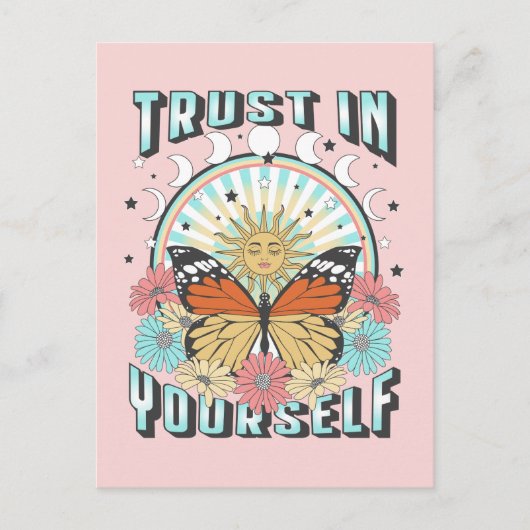 Vertrouwen in jezelf | Heelzon en vlinder Briefkaart (Voorkant)