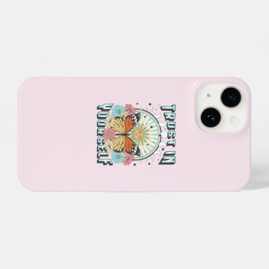 Vertrouwen in jezelf | Heelzon en vlinder iPhone Hoesje (Achterkant horizontaal)