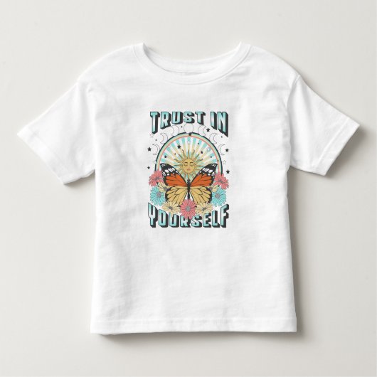 Vertrouwen in jezelf | Heelzon en vlinder Kinder Shirts (Voorkant)