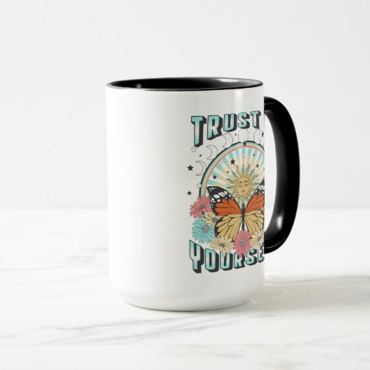 Vertrouwen in jezelf | Heelzon en vlinder Mok (Voorkant rechts)