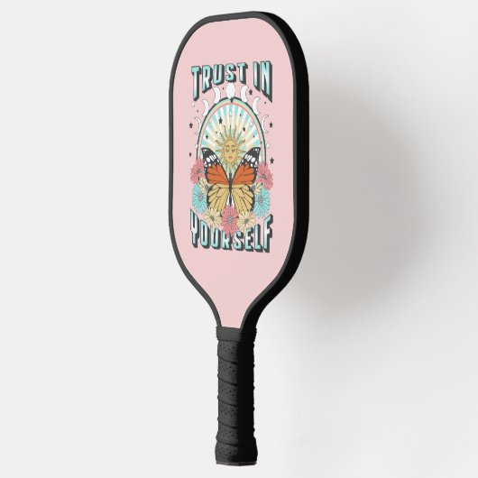Vertrouwen in jezelf | Heelzon en vlinder Pickleball Paddle (Links)