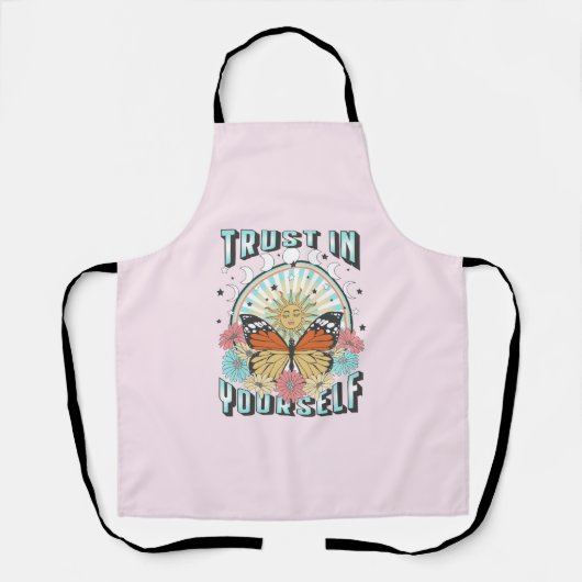 Vertrouwen in jezelf | Heelzon en vlinder Schort (Voorkant)