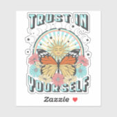 Vertrouwen in jezelf | Heelzon en vlinder Sticker (Vel)