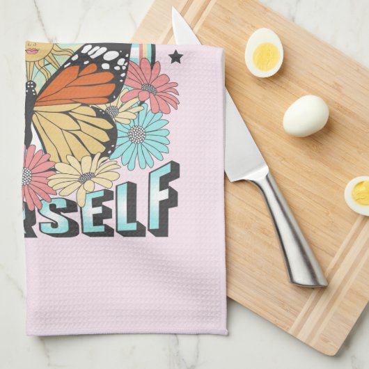 Vertrouwen in jezelf | Heelzon en vlinder Theedoek (Quarter Fold)