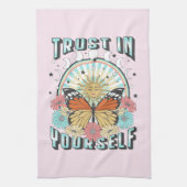 Vertrouwen in jezelf | Heelzon en vlinder Theedoek (Verticaal)