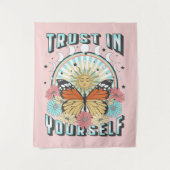 Vertrouwen in jezelf | Heelzon en vlinder Wandkleed (Voorkant)