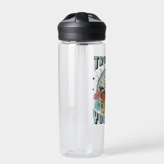 Vertrouwen in jezelf | Heelzon en vlinder Waterfles (Voorkant)