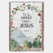 Vertrouwen in Jezus | Mountain Wildflower Monogram Deken (Voorkant Verticaal)