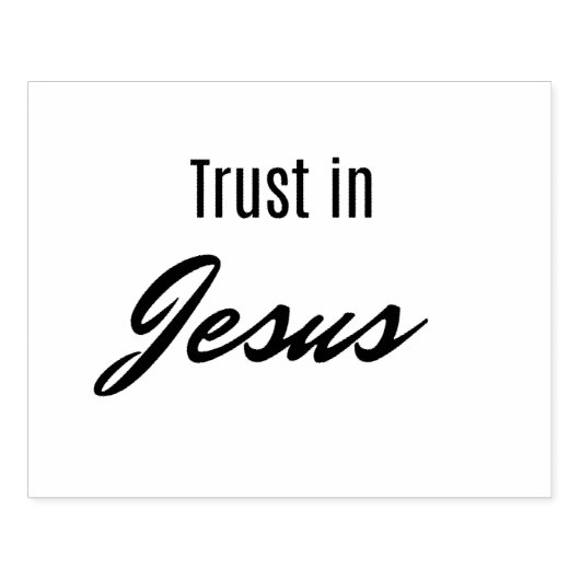 Vertrouwen in Jezus Rubberstempel (Afrduk)
