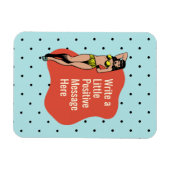 Vertrouwen in kleur: Retro Radiance Pinup Magneet (Horizontaal)