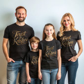 Vertrouwen in Krishna Elegant Script Zwart T-shirt