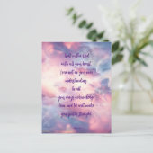 Vertrouwen in Lord Al Uw Harde Psalm Quote Briefkaart (Staand voorkant)