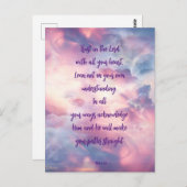 Vertrouwen in Lord Al Uw Harde Psalm Quote Briefkaart (Voorkant / Achterkant)