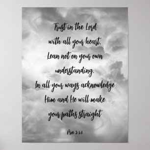 Vertrouwen in Lord Al Uw Harde Psalm Quote Poster
