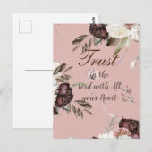 Vertrouwen in Lord Floral Briefkaart Designer (Voorkant / Achterkant)