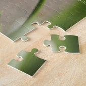 Vertrouwen in Lord Proverbs 3:5 Paarse Iris Floral Legpuzzel (Zijkant)