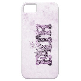 Vertrouwen in paarse getextureerde letters iPhone 11 hoesje