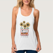Vertrouwen in Vibe Boho Sunflower en Cattsette Tanktop (Voorkant)