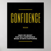 Vertrouwen Inspirerend prijsopgave voor succes Poster (Voorkant)