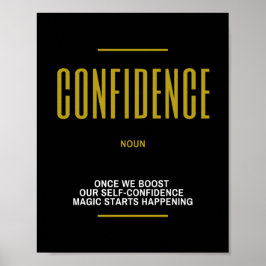 Vertrouwen Inspirerend prijsopgave voor succes Poster