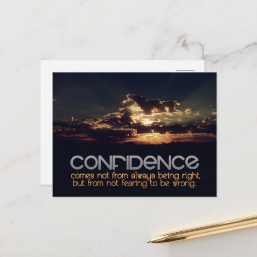 "Vertrouwen" Inspirerend quote Briefkaart (Voorkant / Achterkant in situ)