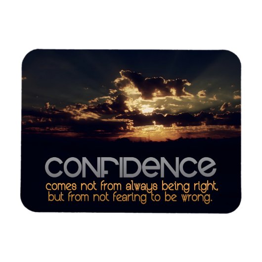"Vertrouwen" Inspirerend quote Flexibel Magneet (Horizontaal)